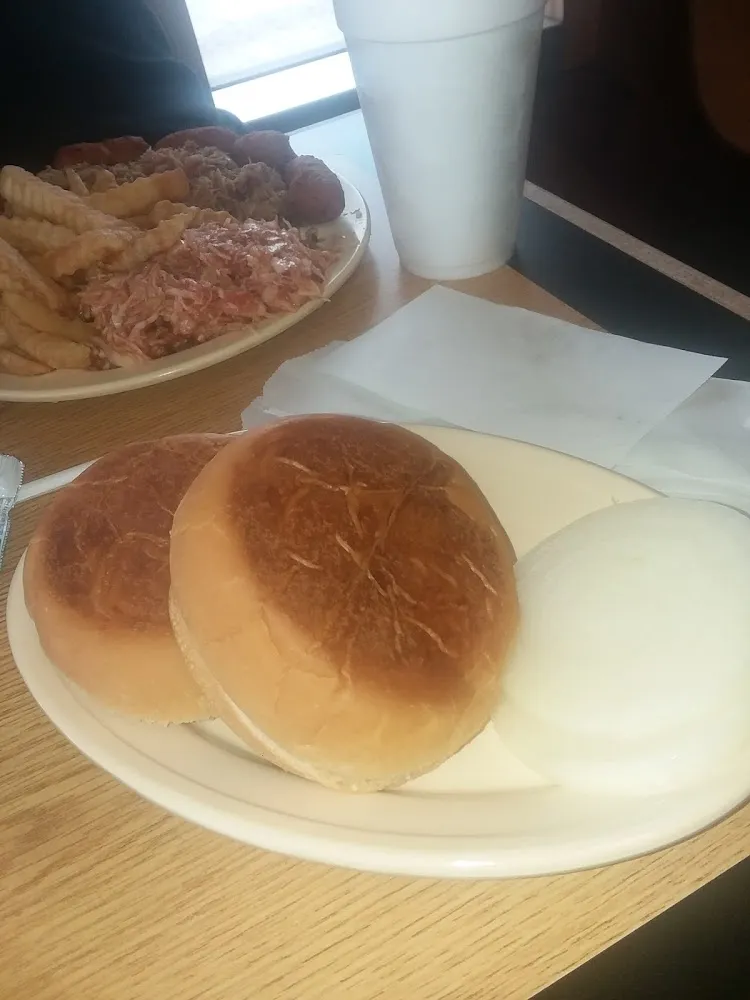 Tater Tots Z and Slaw and BBQ and Slice of Onion